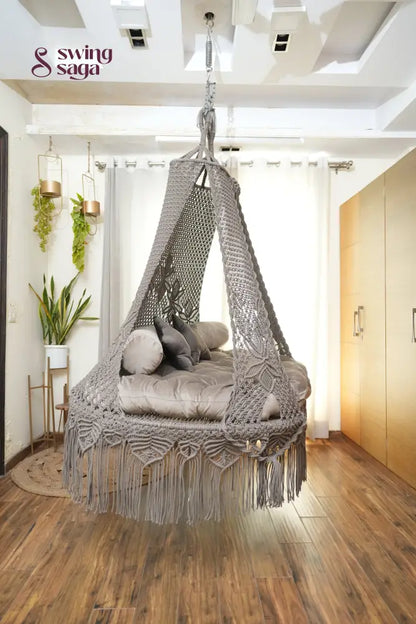 Ash Brown Double seater hanging chair - Swing Saga