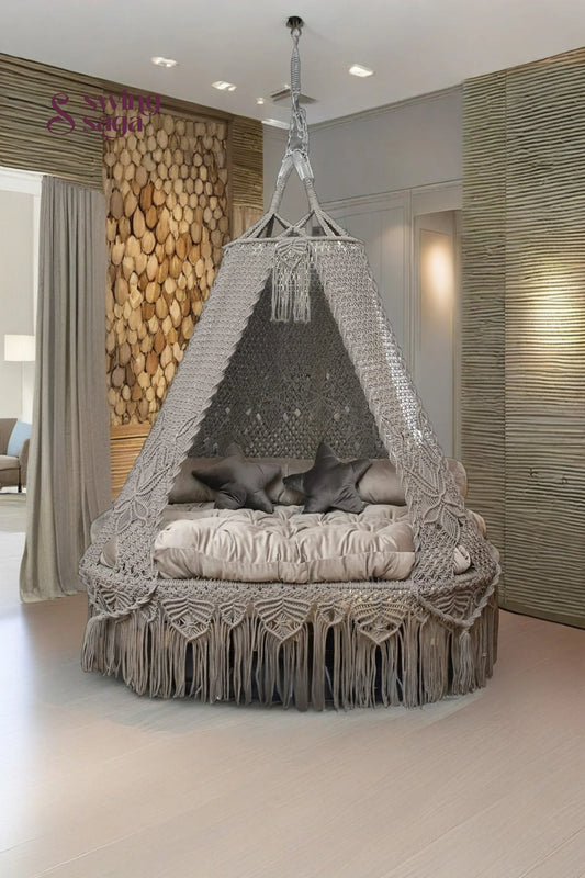Ash Brown Double seater hanging chair - Swing Saga