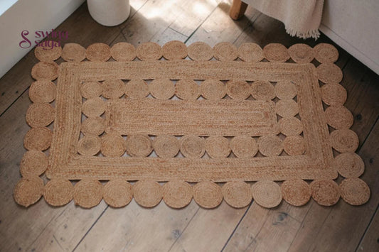 Handcrafted Boho Area Rug for Living Room