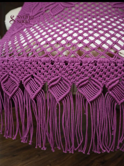 Magenta Pink  Macrame Bed Swing - Swing Saga