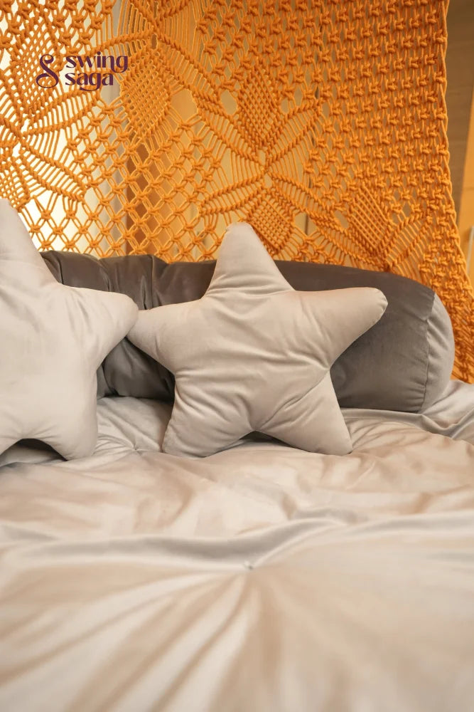 Yellow Macrame Bed Swing - Swing Saga