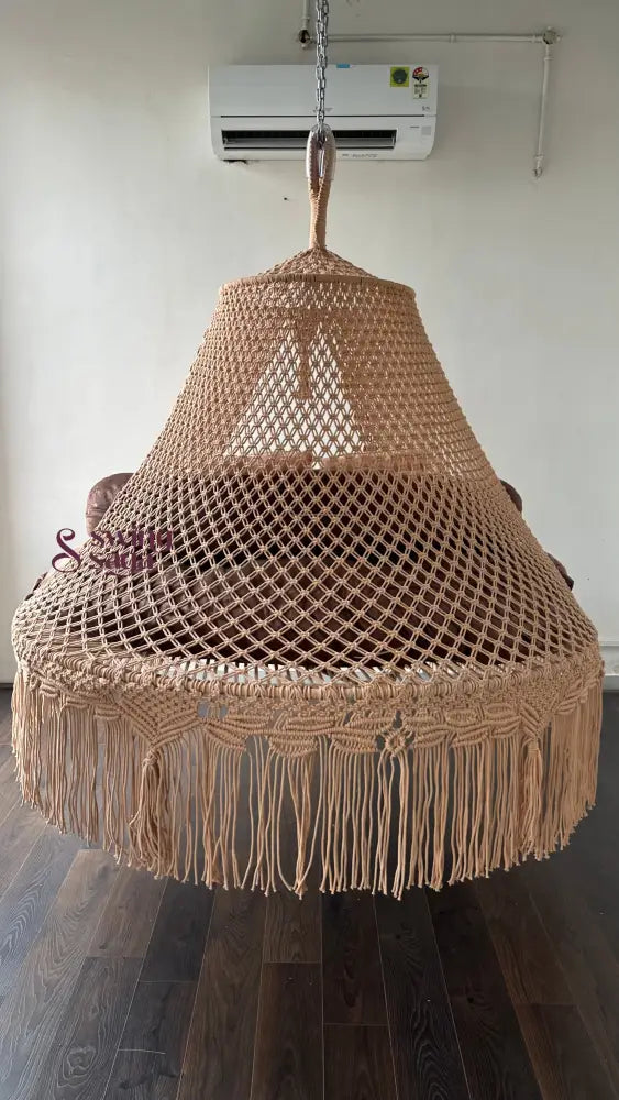 Light Peach  Macrame Bed Swing - Swing Saga