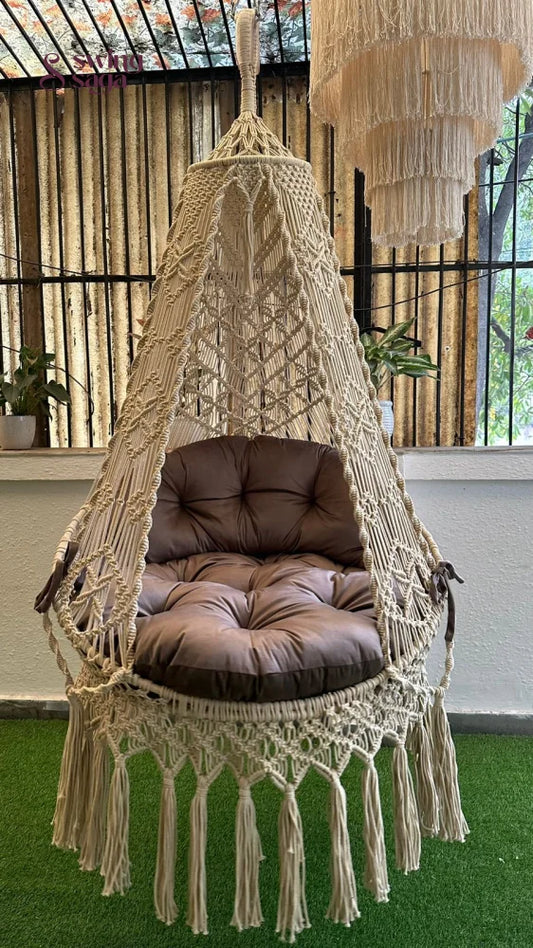 White single seater hanging chair - Swing Saga