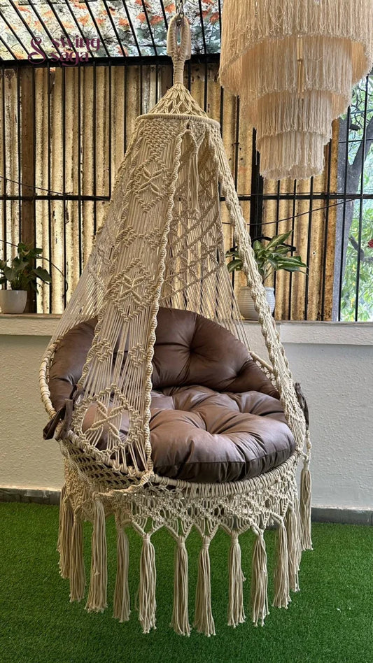 White single seater hanging chair - Swing Saga
