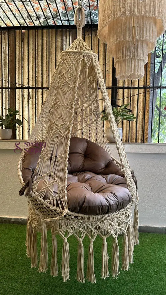 White single seater hanging chair - Swing Saga