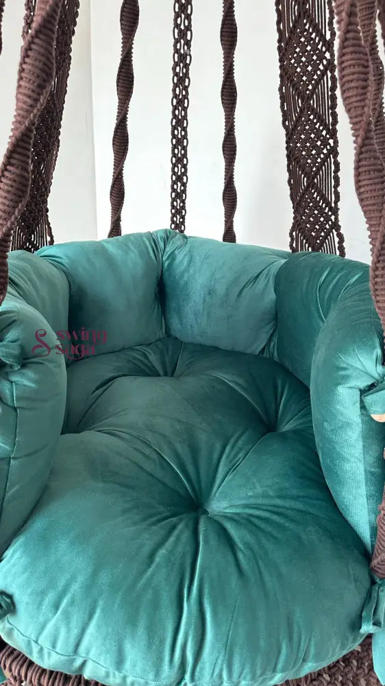 Mocha Brown single seater hanging chair - Swing Saga