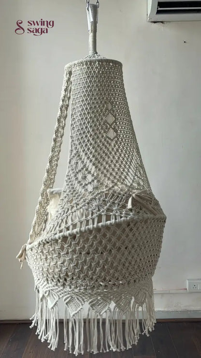 White single seater hanging chair - Swing Saga 