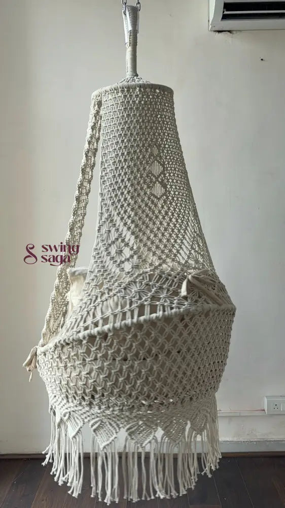 White single seater hanging chair - Swing Saga 