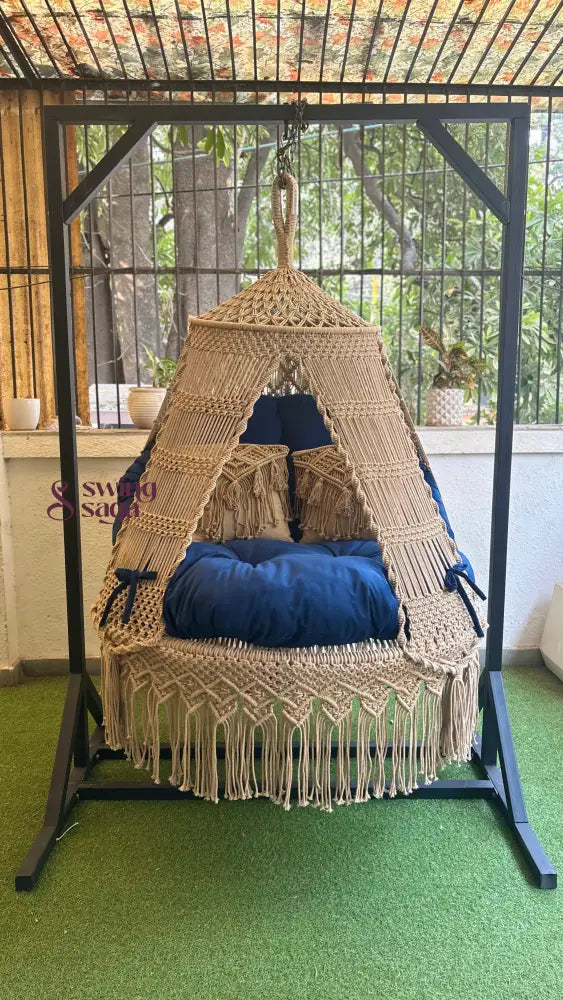 Light Peach Double seater hanging chair - Swing Saga