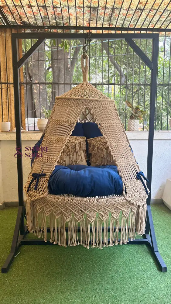 Light Peach Double seater hanging chair - Swing Saga