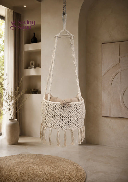 Hanging Fairy Coral Hug by Swing Saga - 25*22 inches / White