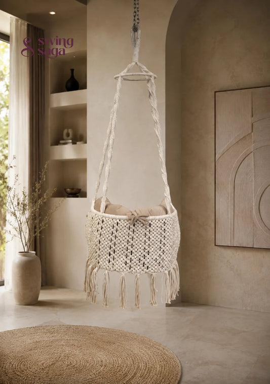 Hanging Fairy Coral Hug by Swing Saga - 25*22 inches / White