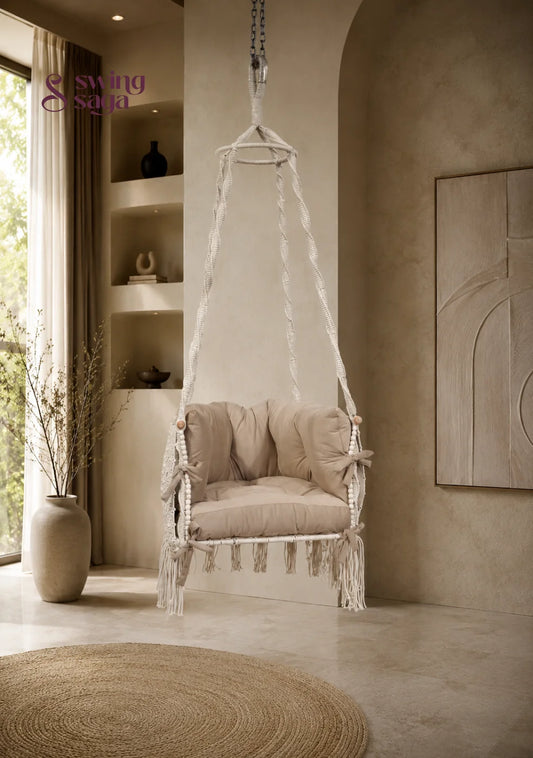 Hanging Fairy Coral Hug by Swing Saga - 25*22 inches / White