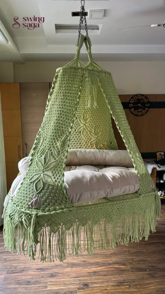 Lime Green Double seater hanging chair - Swing Saga