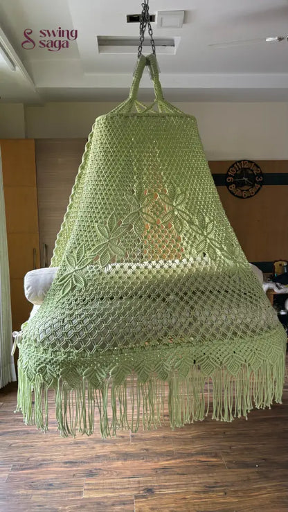 Lime Green Double seater hanging chair - Swing Saga