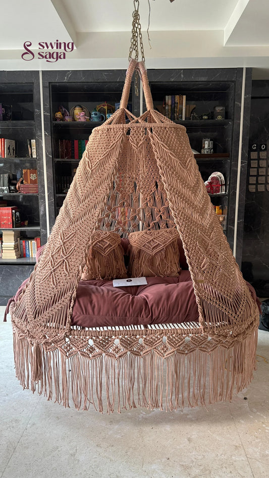 Lush Lux macrame sofa swing - Swing Saga