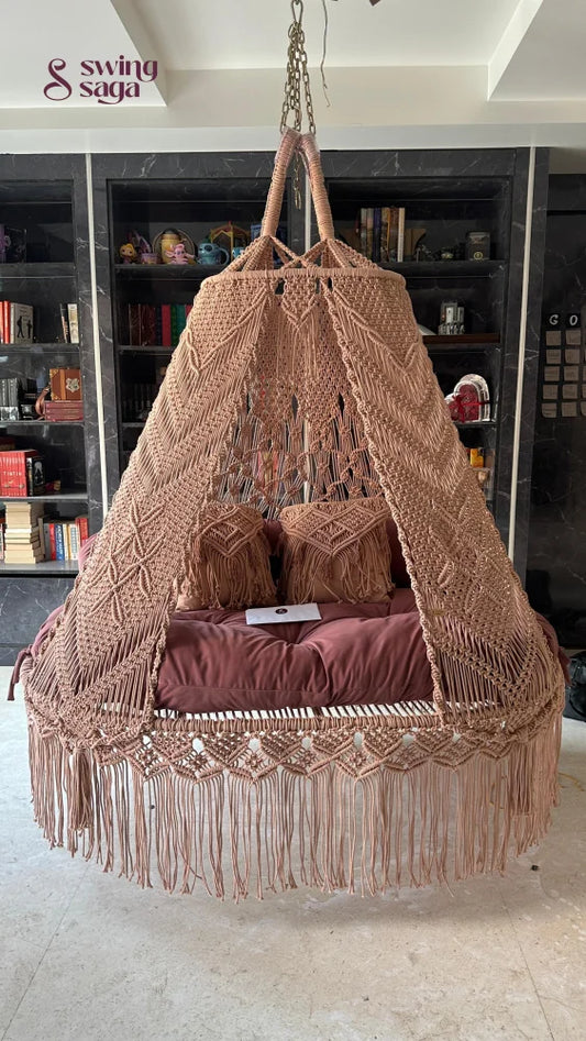 Lush Lux macrame sofa swing - Swing Saga