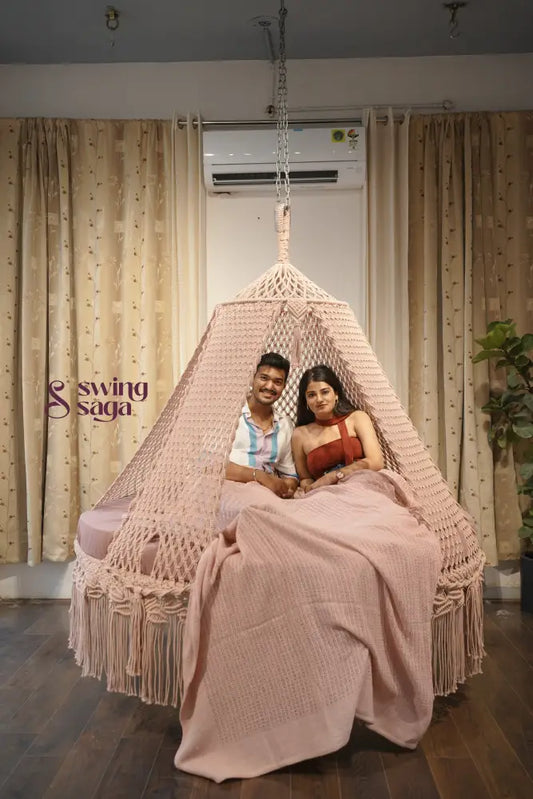  Lush Lux  Macrame Bed Swing - Swing Saga