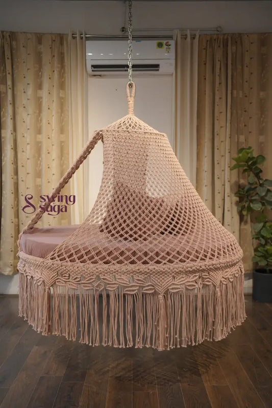  Lush Lux  Macrame Bed Swing - Swing Saga