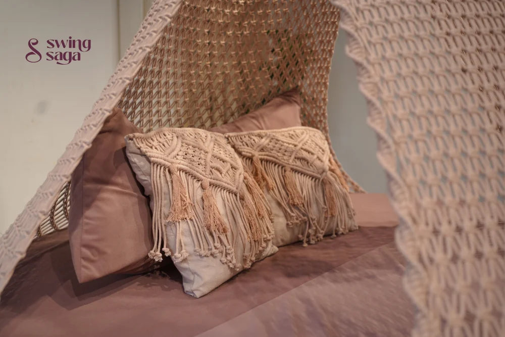  Lush Lux  Macrame Bed Swing - Swing Saga