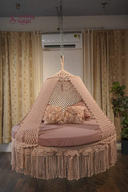  Lush Lux  Macrame Bed Swing - Swing Saga