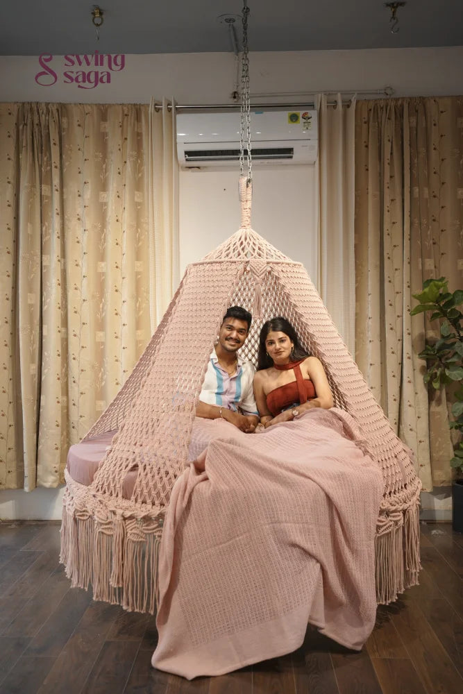  Lush Lux  Macrame Bed Swing - Swing Saga