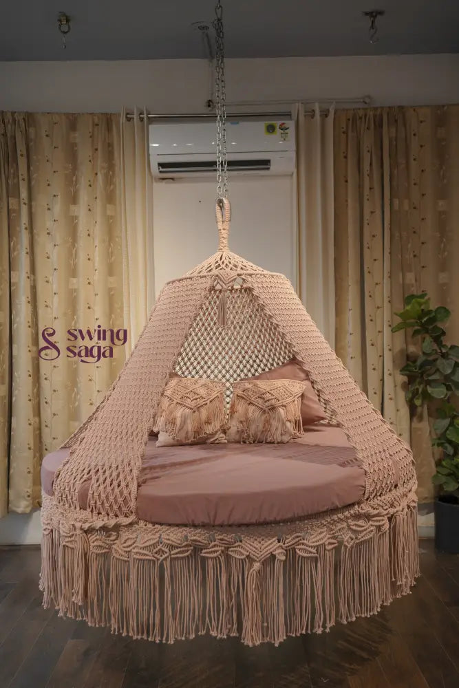  Lush Lux  Macrame Bed Swing - Swing Saga
