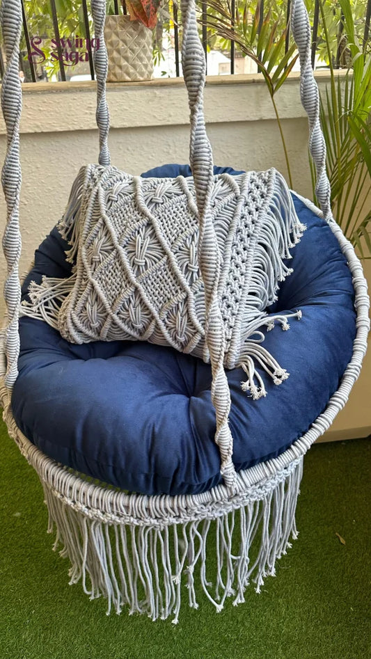English Blue single seater hanging chair - Swing Saga
