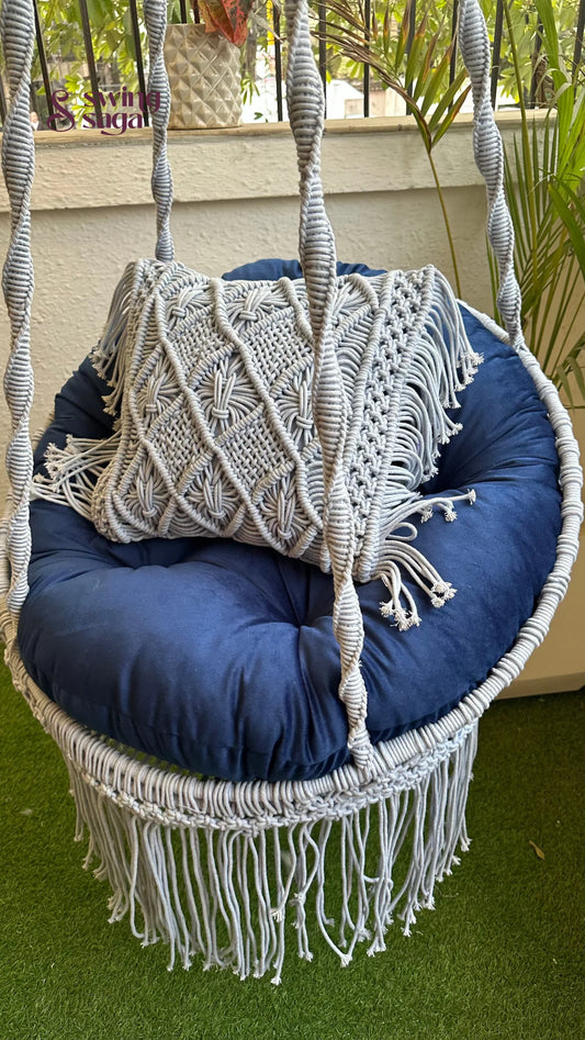 English Blue single seater hanging chair - Swing Saga