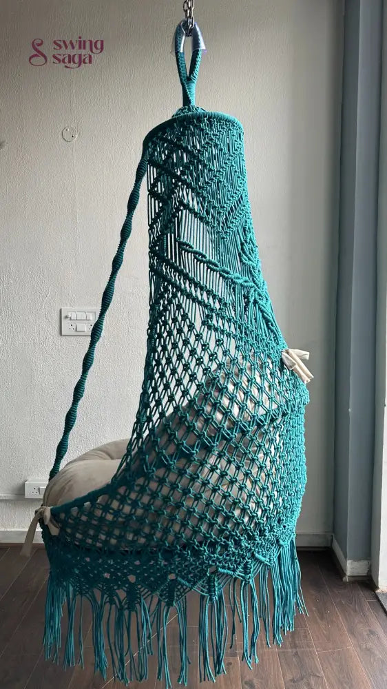 Sea Green single seater hanging chair - Swing Saga