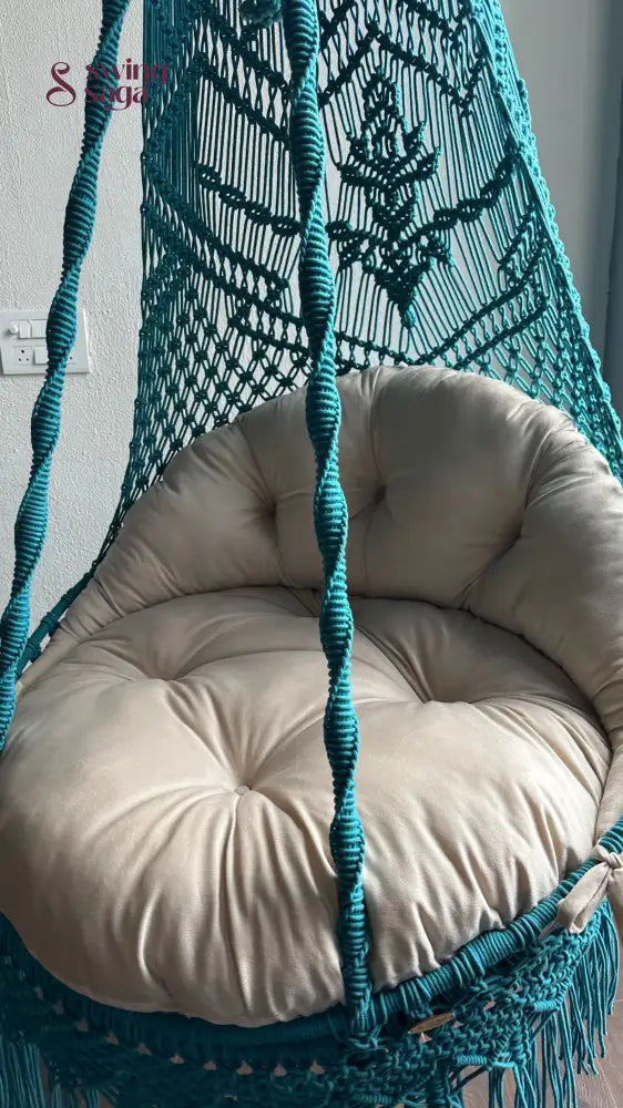 Sea Green single seater hanging chair - Swing Saga