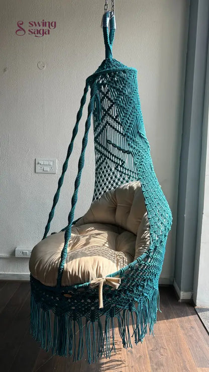 Sea Green single seater hanging chair - Swing Saga