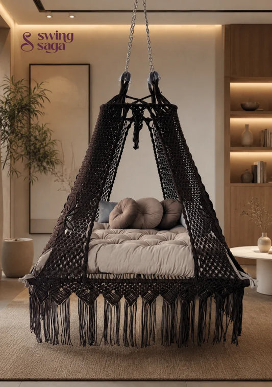 Ingrid Square Bed Swing - Cocoa / 60 Inches