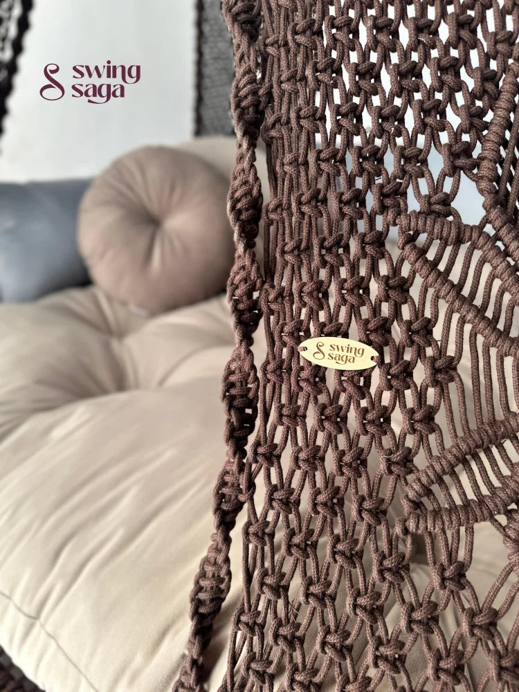 Ingrid Square Bed Swing - Cocoa / 60 Inches