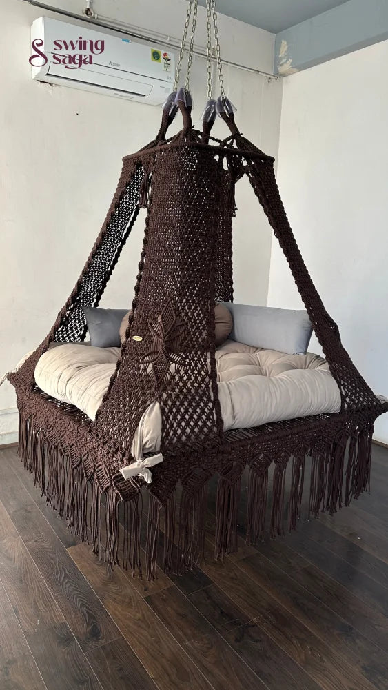 Ingrid Square Bed Swing - Cocoa / 60 Inches