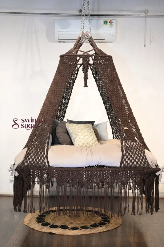 Ingrid Square Bed Swing Cocoa / 60 Inches