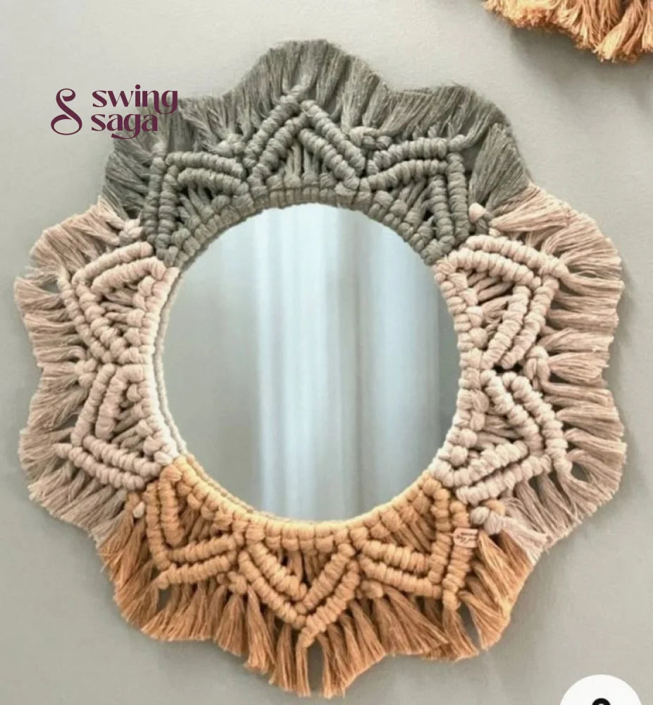 June macrame wall mirror
