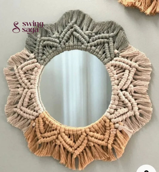 June macrame wall mirror