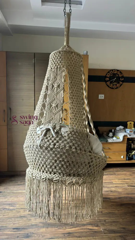  Light Peach single seater hanging chair - Swing Saga