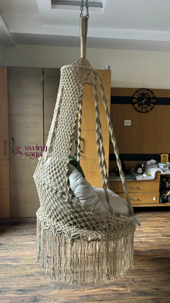  Light Peach single seater hanging chair - Swing Saga