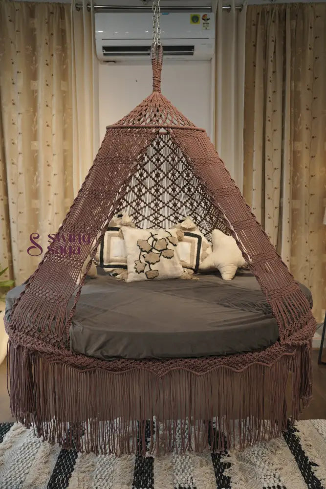 Kitkat brown Macrame Bed Swing - Swing Saga