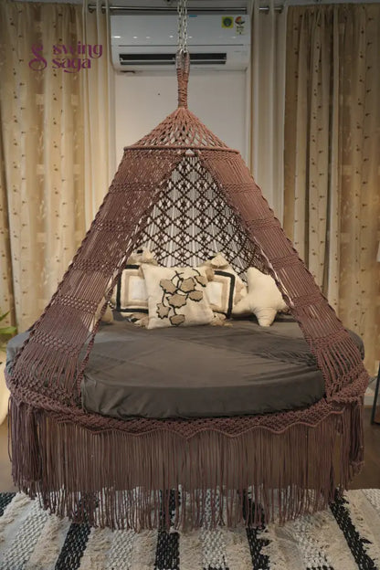 Kitkat brown Macrame Bed Swing - Swing Saga