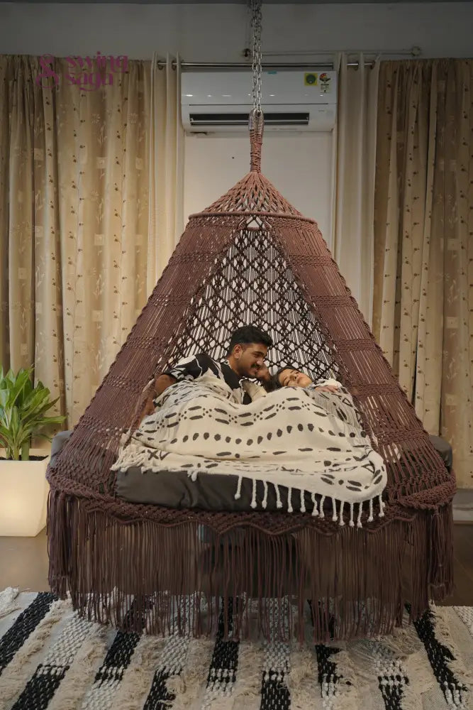 Kitkat brown Macrame Bed Swing - Swing Saga