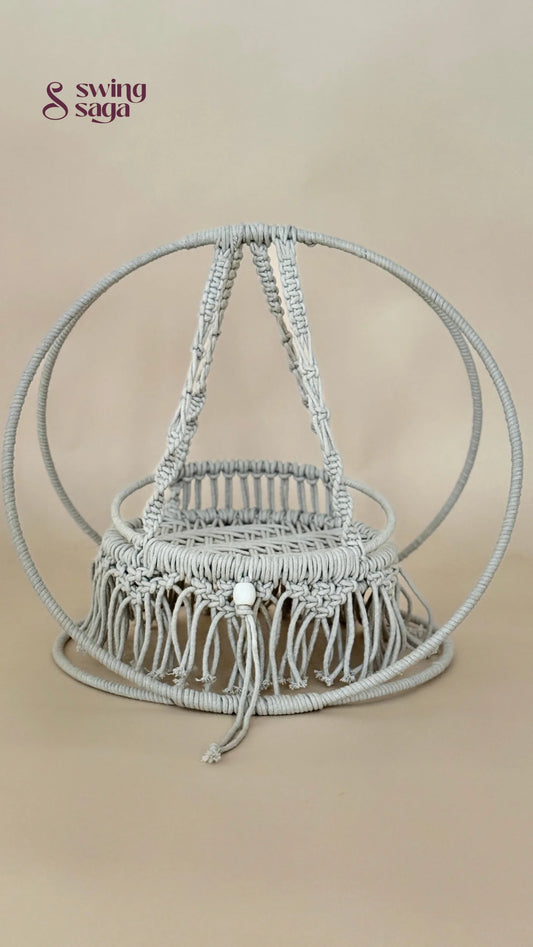 Krishna janmashtmi Jhula - Light grey / 16 inches