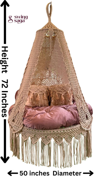 Light Grey Double seater hanging chair - Swing Saga