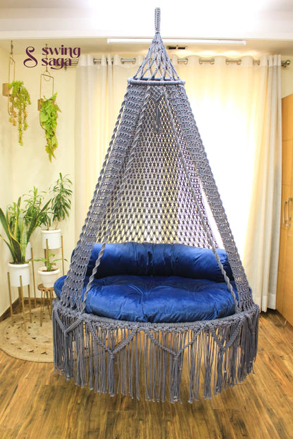 Light Grey Double seater hanging chair - Swing Saga