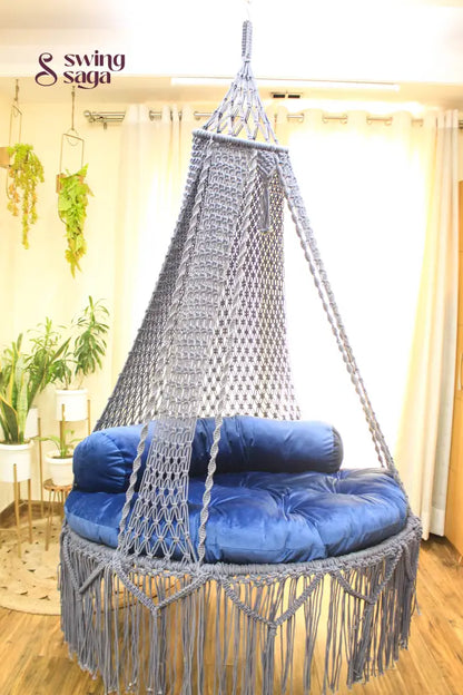Light Grey Double seater hanging chair - Swing Saga