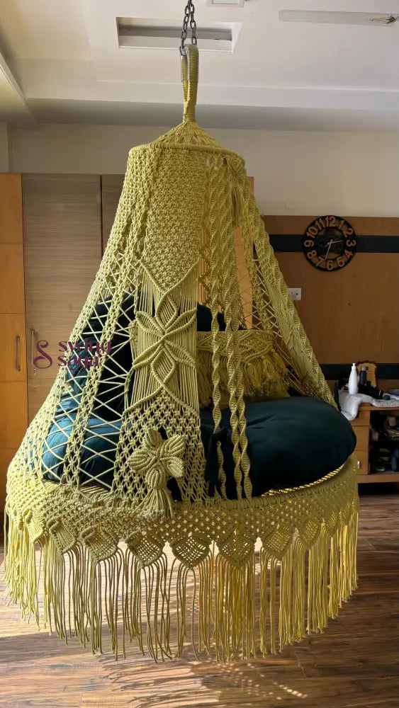 Yellow  Double seater hanging chair - Swing Saga