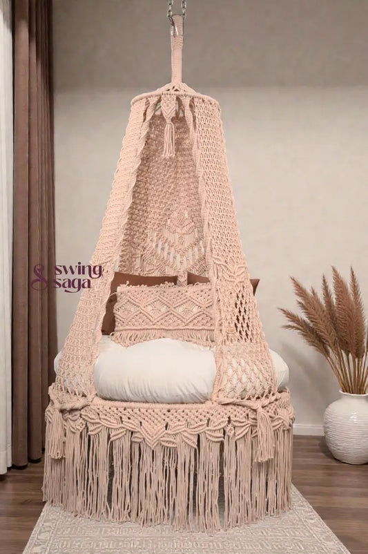 Beige single seater hanging chair - Swing Saga