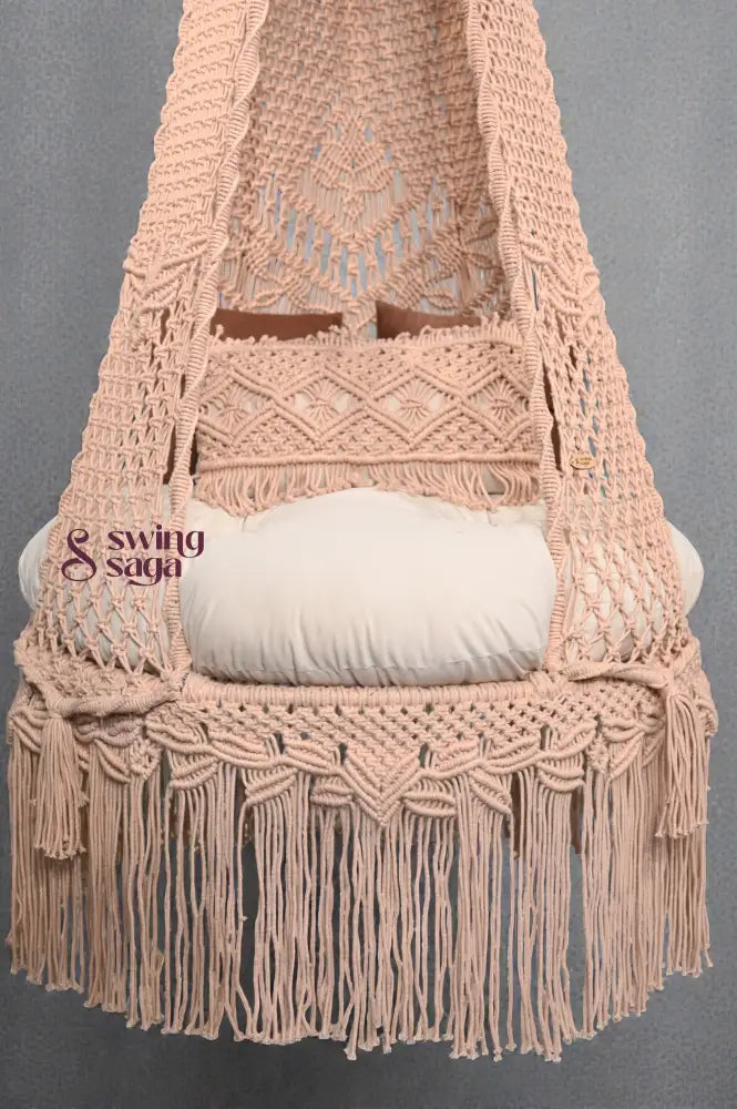 Beige single seater hanging chair - Swing Saga